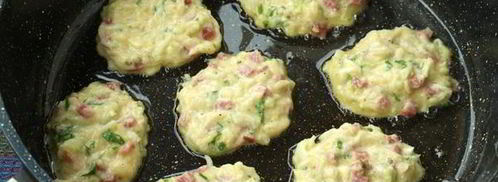 кабачковые оладьи с колбасой. Шаг 5