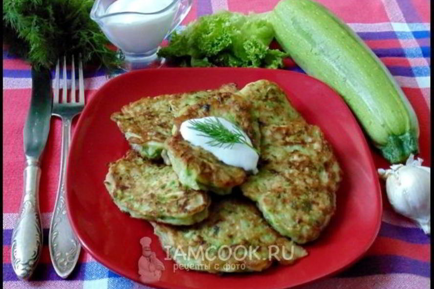 Рецепт кабачковые оладьи с мясом и грибами