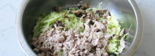 кабачковые оладьи с мясом и грибами. Шаг 6