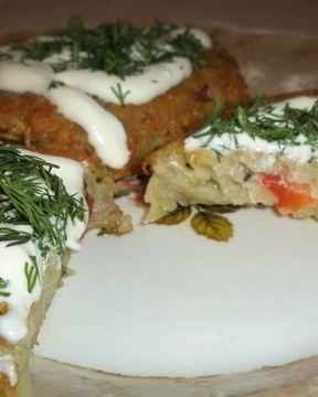 Картофельные оладьи со сладким перцем