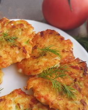 Нежнейшие крабовые оладушки