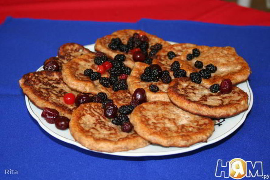 Рецепт низкокалорийные оладьи с пшеничными отрубями