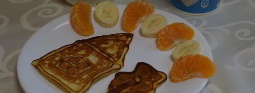 оладьи домик в деревне. Шаг 4