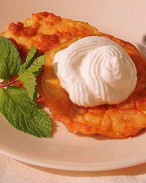 Оладьи из баклажанов с медом