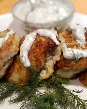 Оладьи из кабачков и фарша на воде