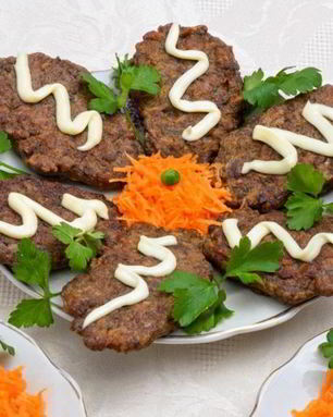 Оладьи из печени с морковью