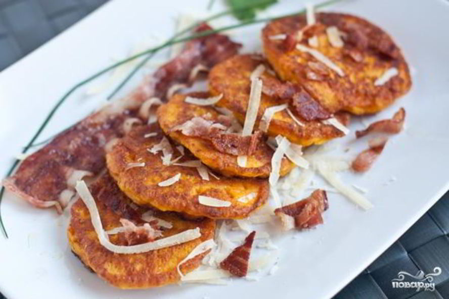 Рецепт оладьи из тыквы с сыром