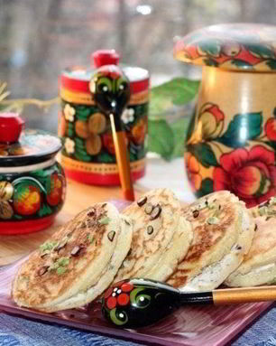 Оладьи с куриным паштетом