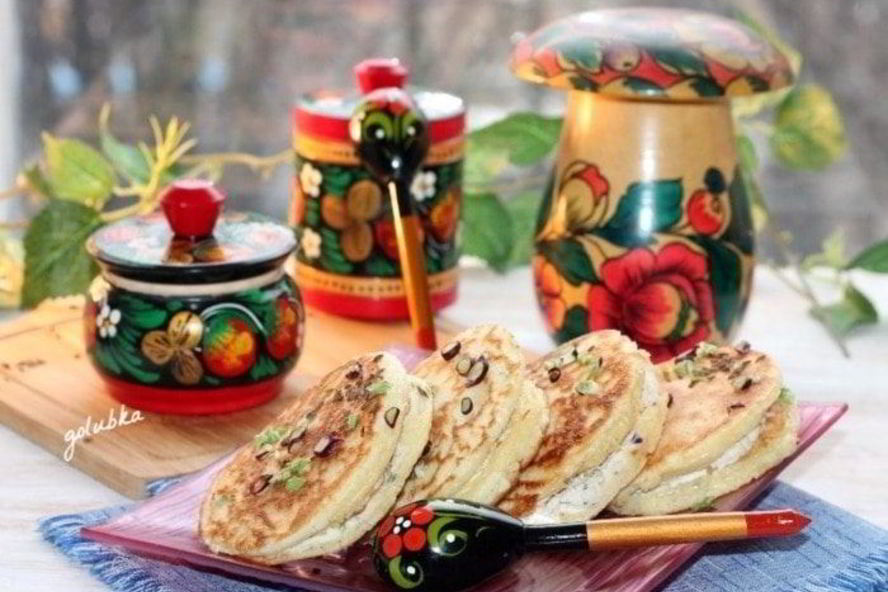 Рецепт оладьи с куриным паштетом