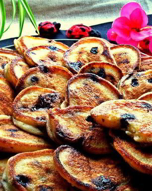 Оладьи с шоколадно-ягодной добавкой