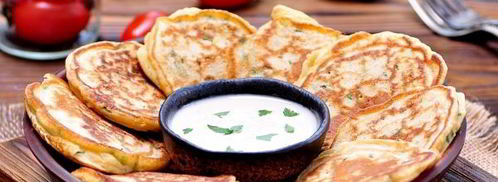 оладьи с зеленым луком и яйцом. Шаг 8