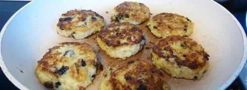 овощные оладьи с шампиньонами. Шаг 6