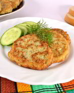 Рыбные оладьи с творогом