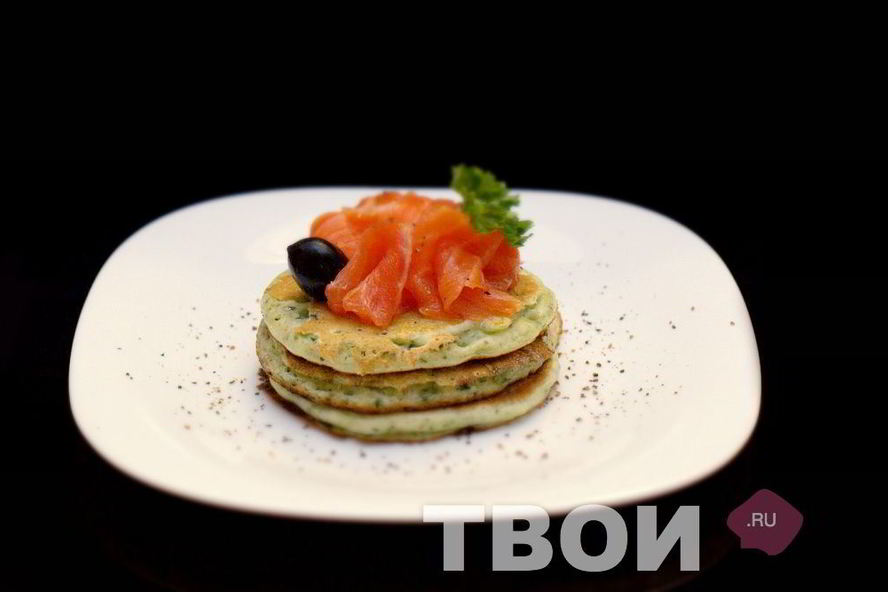 Рецепт шпинатные оладьи с семгой