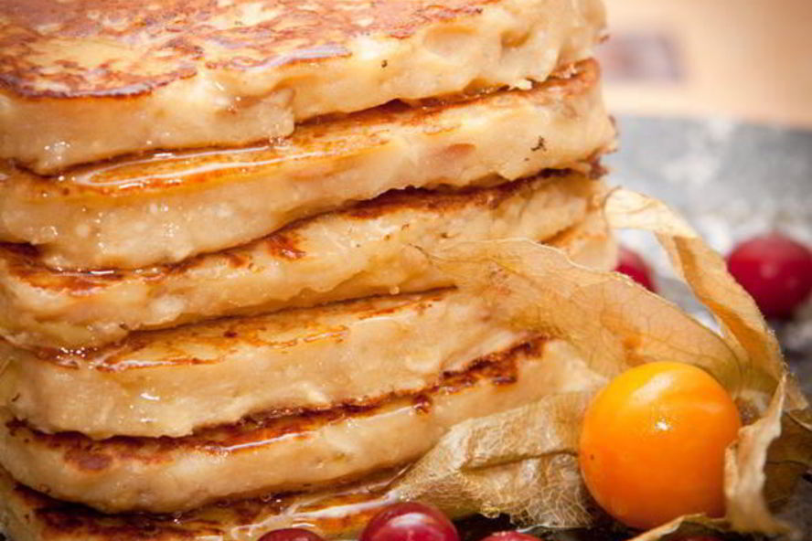 Рецепт яблочно-творожные оладьи