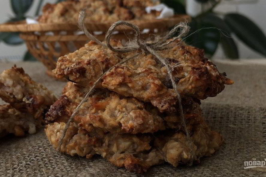 Рецепт домашнее овсяное печенье без муки