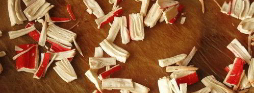 крекеры с крабовыми палочками. Шаг 5