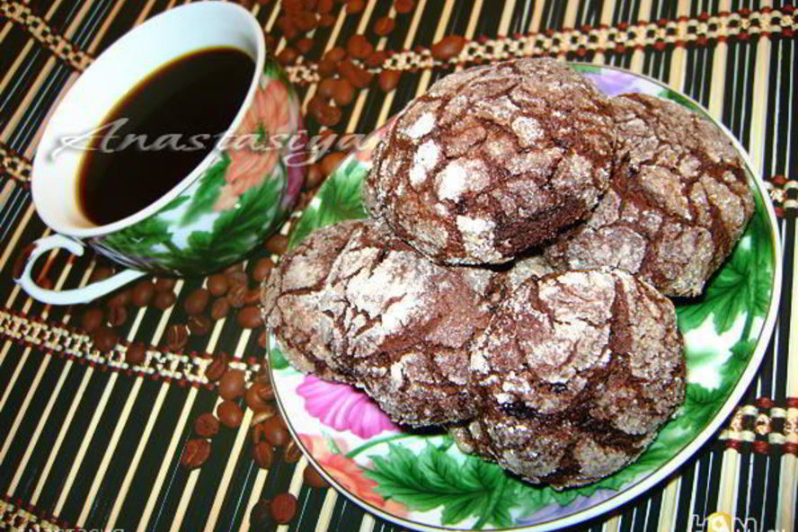 Рецепт очень шоколадное печенье с трещинками