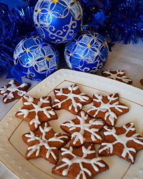 Печенье Снежинки в подарок друзьям и близким к Новому году