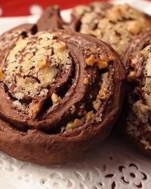Шоколадное печенье Улитки с орехами