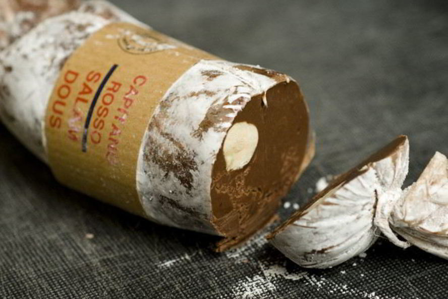 Рецепт сладкие колбаски из какао и печенья