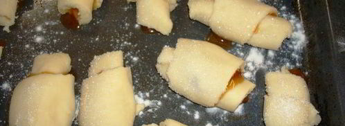 творожные рогалики с абрикосами. Шаг 4