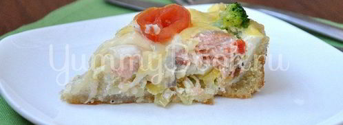 киш с семгой. Шаг 13