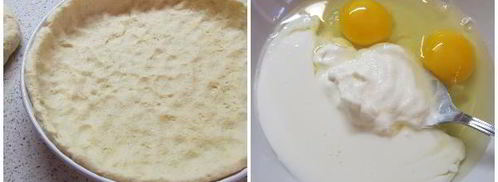 киш творожный с кабачками и креветками. Шаг 2