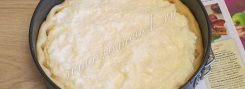 манный пирог с фруктами. Шаг 14