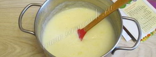 манный пирог с фруктами. Шаг 10