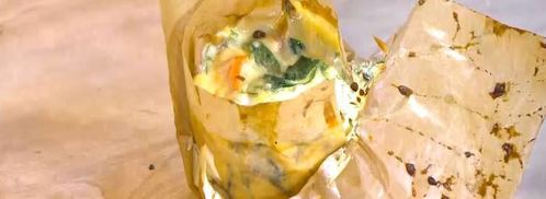 мини-киши со шпинатом, копченой рыбой и помидорами. Шаг 12