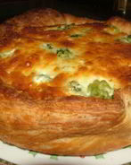 Открытый пирог с брокколи