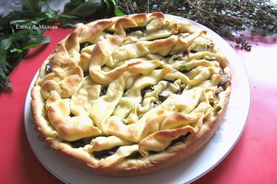 Рецепт пирог из заварного теста с грибами