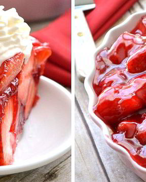 Пирог Клубника в желе