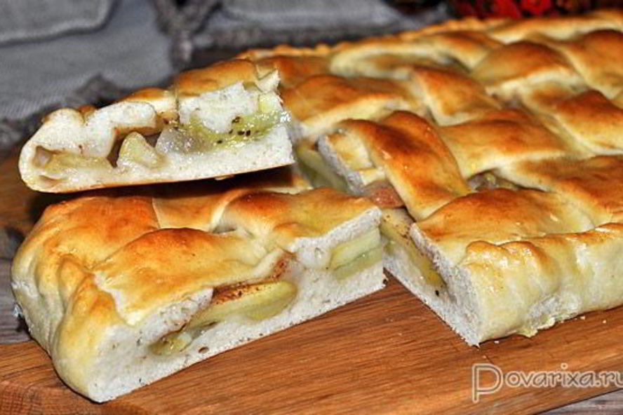 Рецепт пирог с фруктами из теста без подъема