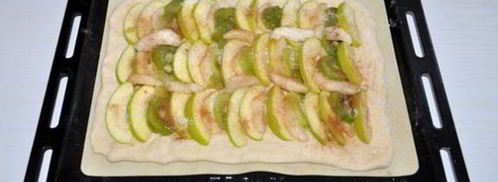 пирог с фруктами из теста без подъема. Шаг 3