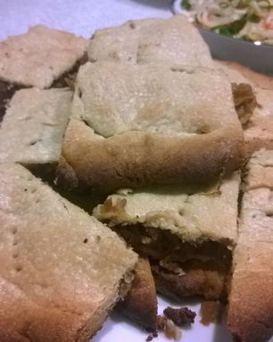 Пирог с капустой на творожном тесте