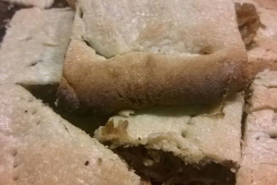 Рецепт пирог с капустой на творожном тесте