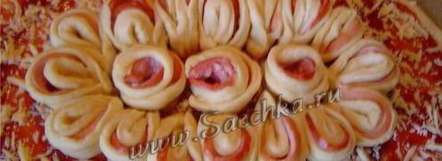 пирог с колбасой. Шаг 7