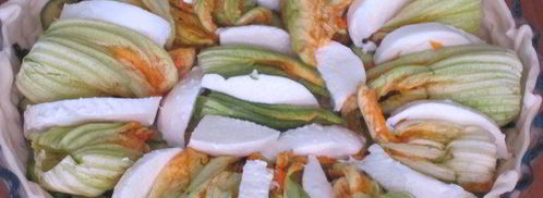 пирог с цветками цукини и моцареллой. Шаг 8