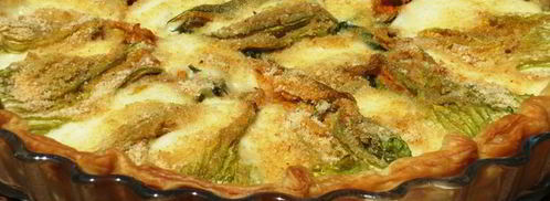 пирог с цветками цукини и моцареллой. Шаг 10