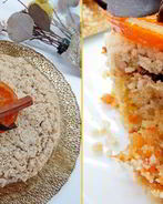 Постный морковный пирог с штройзелем