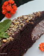 Шоколадный пирог с творожной начинкой