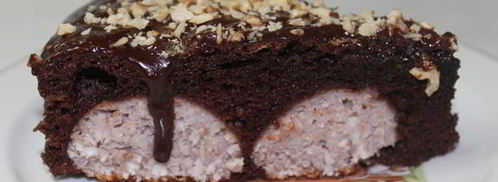 шоколадный пирог с творожной начинкой. Шаг 14