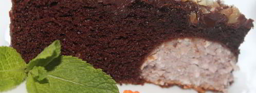 шоколадный пирог с творожной начинкой. Шаг 16