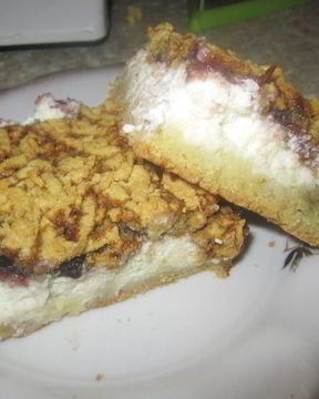 Тертый пирог с творогом