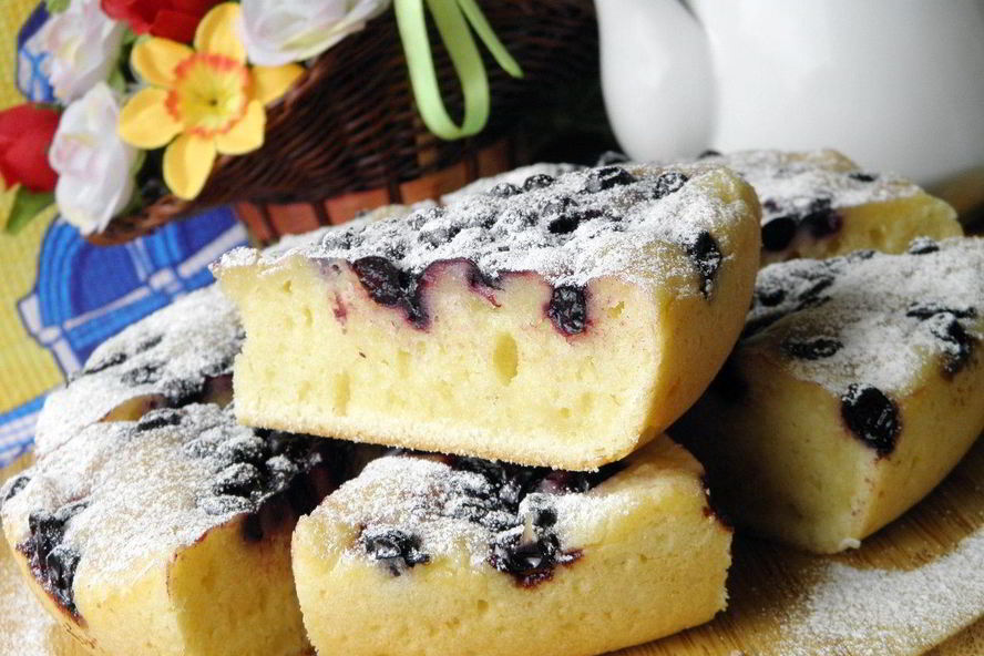 Рецепт творожный пирог с ягодами