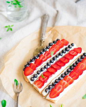 Ягодный пирог по линейке