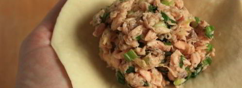 китайские пирожки с лососем. Шаг 13