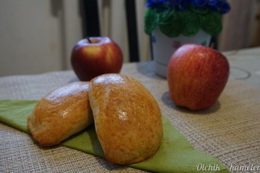 Рецепт пирожки из творожного теста с яблоками